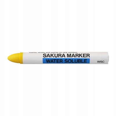 Sakura wateroplosbare marker - geel, uitwisbaar