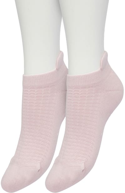 Bonnie Doon Sneaker Sokken Deluxe Dames Licht Roze maat 36/42 - 2 paar - Badstof Binnenzool - Gladde teennaad - Comfortabele Elastische Bovenzijde - Zacht Hiel Kussen houdt Vuil tegen - Geschikt voor Sport - Babyroze - Light Powder Pink - OL2214022.8