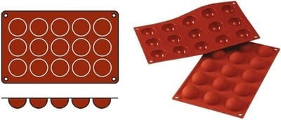 Bakmat Half-Sphere-Mini (Cap.15St.) - SiliconFlex 070051 - Horeca & Professioneel