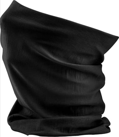 Bandana - Multi-use - Nekwarmer/Sjaal/Masker/Hoofdwarmer - Col - Gezichtsbedekking - Motorrijden - Tricotstof - Zwart - Jonyx