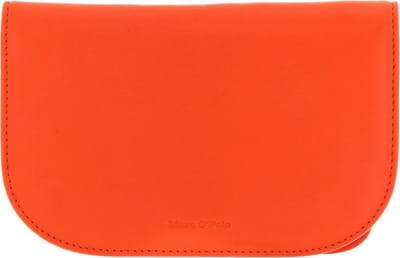 Marc O'Polo Leren Schoudertas Koppeling Franzi Crossbody Bag Juicy Orange Oranje