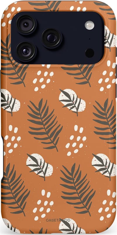 Casetastic hoesje geschikt voor Apple iPhone 17 Pro Max - MagSafe - Dubbellaagse bescherming - Rustiek ritme - Fashion Case - Terracotta Taupe