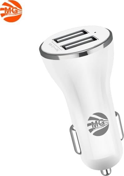 MG - Autolader Dual USB - 3.4a - 2 Poorten - USB Snellader - Sigarettenaansteker - Power Delivery Telefoon Oplader - Auto Adapter Voor Alle Telefoons - Universeel - Wit