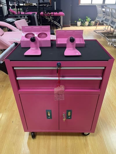 LEV - Tattoo Workstation - Roze - Tattoo Studio - Piercing Studio - Rolling workstation - Kast - Cabinet