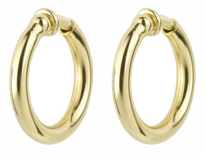 Traveller Clip Oorbellen - Oorclips Dames - Oorringen - Goudkleurig - Ringen 25 mm - Verguld - 155048