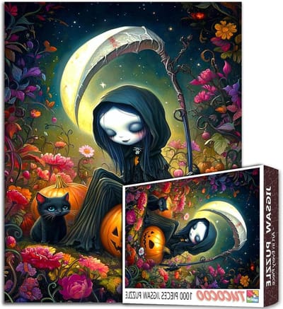 Legpuzzel Kat - Puzzel Volwassenen - Ontspannen Thuis - Gerecycled Puzzelbord - 50.8 x 68.6 cm - Halloween