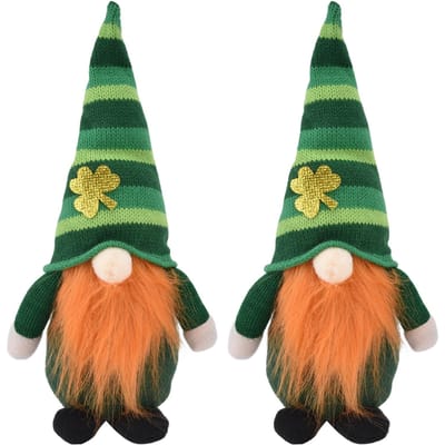 2 pcs Gnomes en Peluche Représentant la Bonne Chance Exprimant l'Esprit de la Saint-Patrick Gnome Vert Irlandais blue