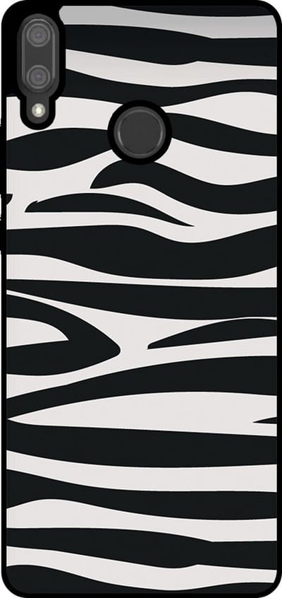 Smartphonica Telefoonhoesje Geschikt voor Huawei Y9 (2019) met zebra opdruk - TPU backcover case zebra design - Zwart Wit geschikt voor Huawei Y9 (2019)
