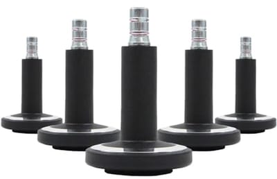Vloerglijders voor Kantoorstoelen - 11 mm Pen - Zwart/Chroom - Bescherming voor Harde Vloeren
