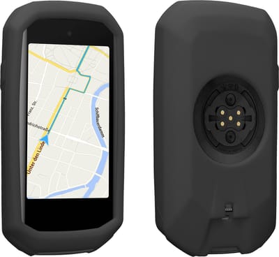 kwmobile fietscomputer gps hoes geschikt voor Garmin Edge 1050 hoesje - Beschermhoes voor fietsnavigatie - Siliconen cover