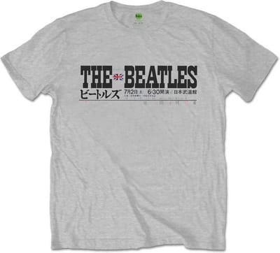 The Beatles - Budokan Set List Heren T-shirt - XXL - Grijs
