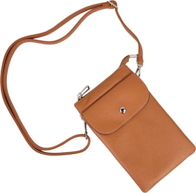 Flora&Co - Paris - Handig Crossbody hand/telefoontasje voor mobiel - gsm - camel
