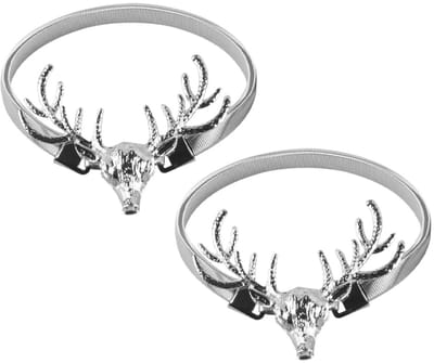 Dailygoods- Gordijnbinders 2-pack - Decoratieve Gordijnclips - Metalen Constructie - Flexibele Elasticiteit - Robuust en Betrouwbaar - Voor Thuis en Hotel
