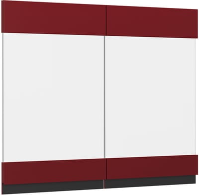 Vicco R-Line Keukenfront – 79.2 x 59 cm meubelfront voor de glazen hangkast Rood
