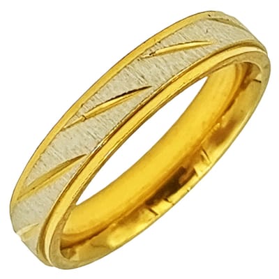 Tesoro Mio Michel - Verlovingsring / Trouwring Vrouw – Staal Met Goud – 17 mm / Maat 53