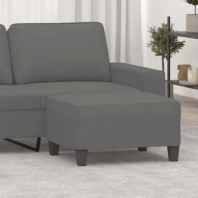 vidaXL - Voetenbank - 70x55x41 - cm - microvezelstof - donkergrijs
