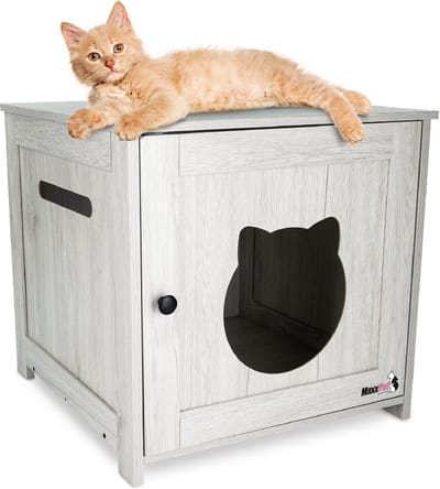 MaxxPet Houten Kattenhuis - Kattenhok - Kattenren - Kattenkooi voor binnen - 30x30x30cm