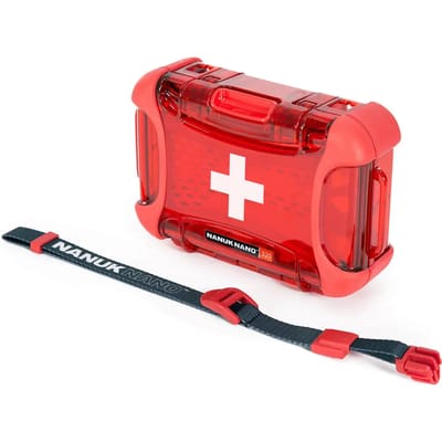 Nanuk Case 320 empty – w/First Aid Logo - Red