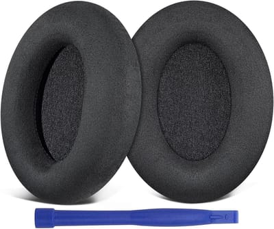 Dailygoods - SOULWIT Micro Suede Professionele Vervangende Oorkussens voor Sony WH-1000XM3 (WH1000XM3) Over-Ear Hoofdtelefoon, Oorkussens met Geluidsisolerend Schuim, Extra Dikte - Zwart