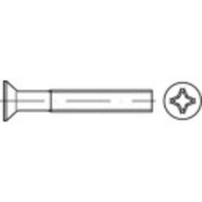 TOOLCRAFT 134475 Verzonken schroeven M6 30 mm Kruiskop Phillips DIN 965 Staal 200 stuk(s)