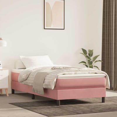 vidaXL - Pocketveringmatras - medium - 100x210x20 - cm - fluweel - roze