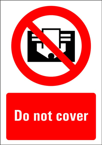 Do not cover bord - kunststof 210 x 297 mm