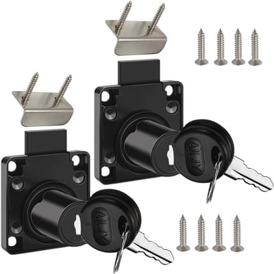 Kastladeslot en brievenbusslot voor deurpanelen 17-22 mm, 2 stuks