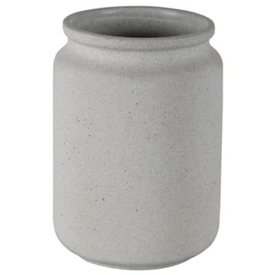 Spirella Tandenborstelhouder Cement – Tumbler Badkamer Beker Grijs Mat – Badkamer Accessoires – 8 x 11 cm
