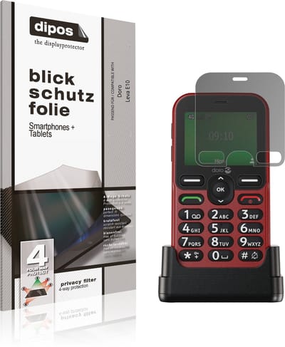 dipos – Matte Privacy Screenprotector geschikt voor Doro Leva E10 | Anti-Spy Beschermfolie