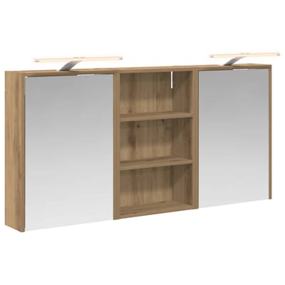 vidaXL - Badkamerkast - set - 3 - st - 126 - x - 16 - x - 62.5 - cm - Bewerkt - hout
