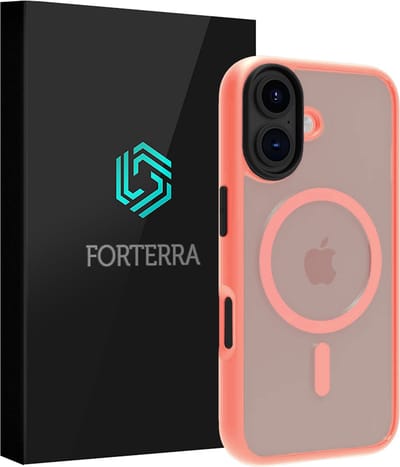 Hoesje Geschikt voor Apple iPhone 17 - Magsafe Compatible - Sterk & Shockproof - Back Cover - Telefoon Hoes Shockproof - Shock Proof Case - Perzik