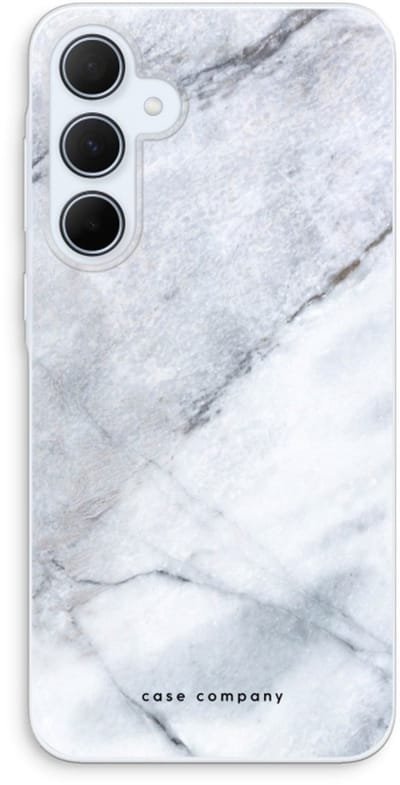 Case Company® - Hoesje geschikt voor Samsung Galaxy A35 hoesje - Witte marmer - Soft Cover Telefoonhoesje - Bescherming aan alle Kanten en Schermrand