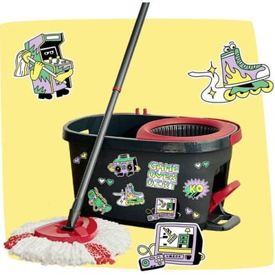183685 Vileda TURBO MY STYLE Box - Level Up Your Space Complete ruitenwisserset Antraciet, Rood 1 stuk(s)