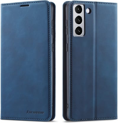 Luxe PU leren Bookcase geschikt voor Samsung Galaxy S24 | Hoogwaardig Leren Hoesje | Telefoonhoesje | Portemonnee | Blauw