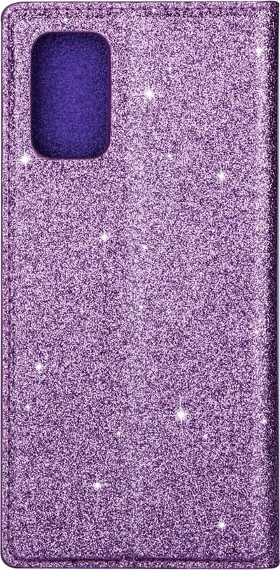 Hoesje geschikt voor Samsung Galaxy A25 - Bookcase - Pasjeshouder - Portemonnee - Glitter - TPU - Paars