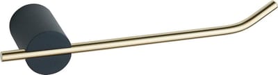 VDN Stainless Toiletrolhouder - WC Rolhouder - Matzwart/Goud - Toiletpapier houder