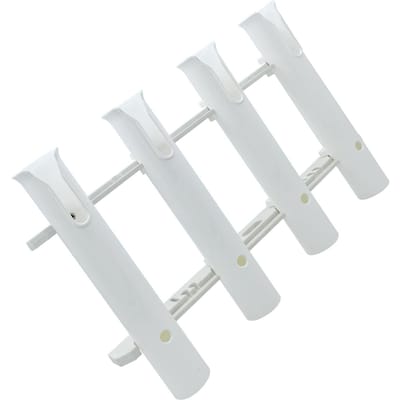 Support de Support de Canne à Pêche 4 Tubes Reliés Imperméabilisation Support de Canne à Pêche pour Bateaux Yachts Blanc