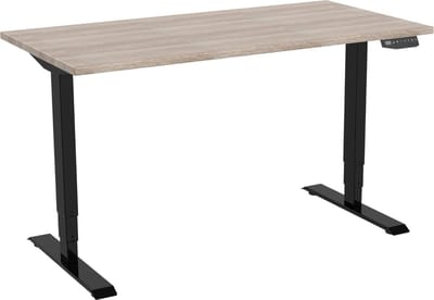 GAME HERO Marvel Bureau Elektrisch Verstelbaar 2 Motorig - Zwart Frame - Robson Eiken Blad - 160 x 80 cm