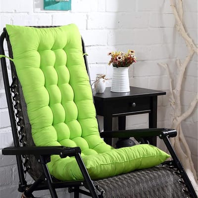 Lounger Kussen - Tuinkussen Relaxstoel - Buiten Ontspannen - Anti-slip met banden - 40 x 110 cm - Groen