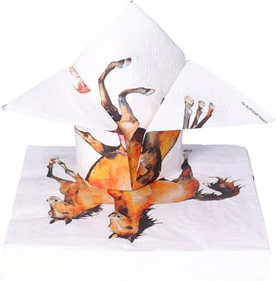 Ambiente Tafel diner servetten - Paarden thema - 20x stuks - 33 x 33 cm - Dieren - Manege - Ruiters