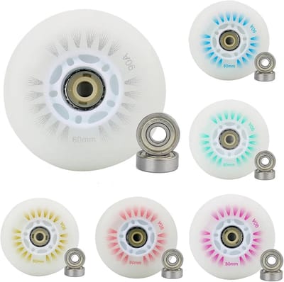 Lichtgevende Skate Wielen - Flash Wielen - Inline Skaten - Magnetische Kern - 100 mm - Paars