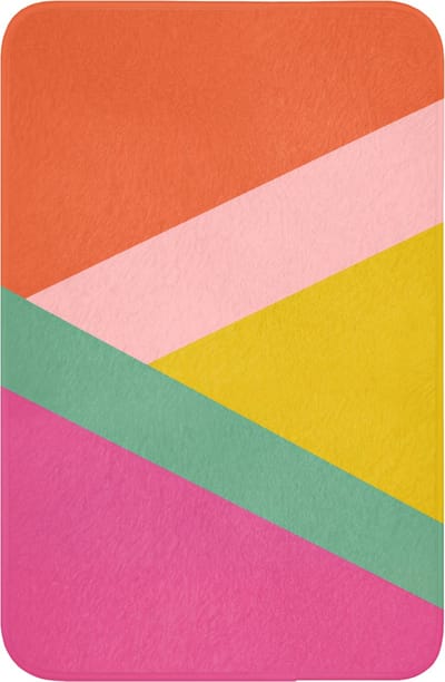 WC mat 40x60 cm - Antislip - Driehoeken - Kleurrijk - Abstract - Toiletmat - Vloermat - Douchemat - Toilet tapijt - Toiletmatten