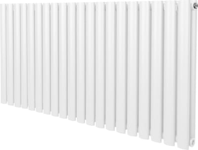 Ovale kolomradiator - wit - 600mm x 1200mm - drielaagse poedercoating