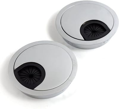 Grommet voor Kabelgeleiding - 2 Stuks 53mm Kabeldoorvoer voor Computerbureau en Kantoorgebruik