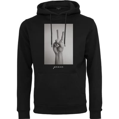 Mister Tee - Peace Sign Hoodie/trui - XS - Zwart