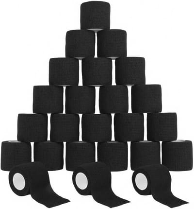 Set van 24 Zelfklevende Verbanden 5 cm x 4,5 m Niet-Geweven Tape voor Pols, Enkel en Knie, Ideaal voor Sport en Wondverzorging