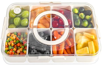 CLVP® Serveerschaal met Vakjes - Serveerschaal - Tapasschaal - Wit
