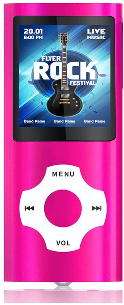 Ynkkvre -Draagbare Multimedia MP3-Speler – 128GB Uitbreidbaar, Muziek, Video, Foto’s en E-Books voor Kinderen en Ouderen
