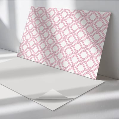 Wallfluent Vinyl Wandpaneel - Stijlvol golvend patroon Zelfklevende Wandbekleding - 100 cm x 50 cm - Roze Vinyl Wandpaneel - 1 stuk - Rechthoekig Wandbekleding Vinyl - Patroon Wandpaneel - Wandpaneel PVC - Wandpaneel Keuken en Badkamer