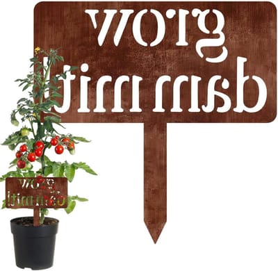 Grappige Tuinborden - Decoratieve Stokken - Planten Markeren - Antiek Elegant Design - 30 x 30 cm - Uniek